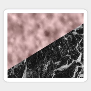 Black campari marble with lilac rosy gold Sticker